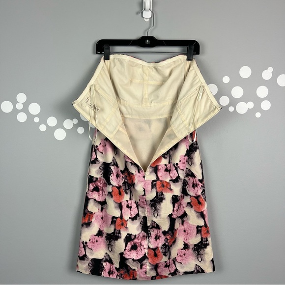 J. Crew Bustier Floral Strapless Dress Size 4 - Picture 5 of 7